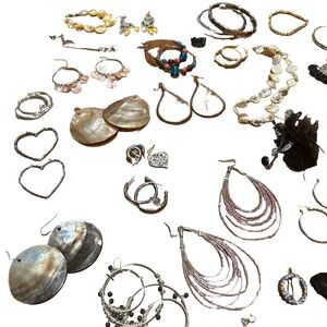 LOT Of Costume Jewelry Vtg to Modern Wearable 50+Pieces Boho Y2K